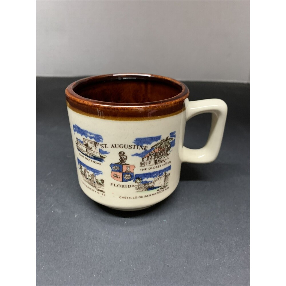 St. Augustine Florida Landmarks Ceramic 12oz White Souvenir Coffee Mug